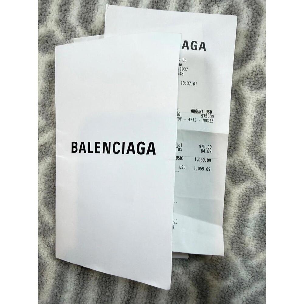 BALENCIAGA Blue Grey Pebbled Leather Neo Classic City Crossbody Clutch Bag - Picture 5 of 13